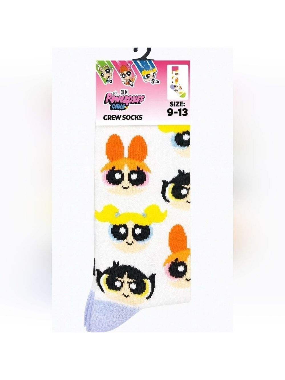 Powerpuff Girls Crew Socks Bubbles Buttercup Blossom New Super Hero Novelty Sock